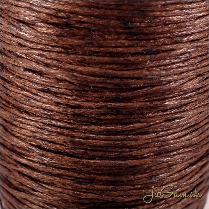 Voskovaná šnúrka 1mm, hnedá - 1m (1326)